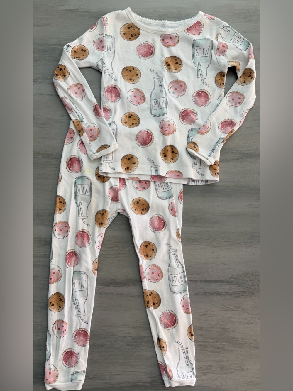 Carter's 4T Fitted Milk & Cookies Pajama Set